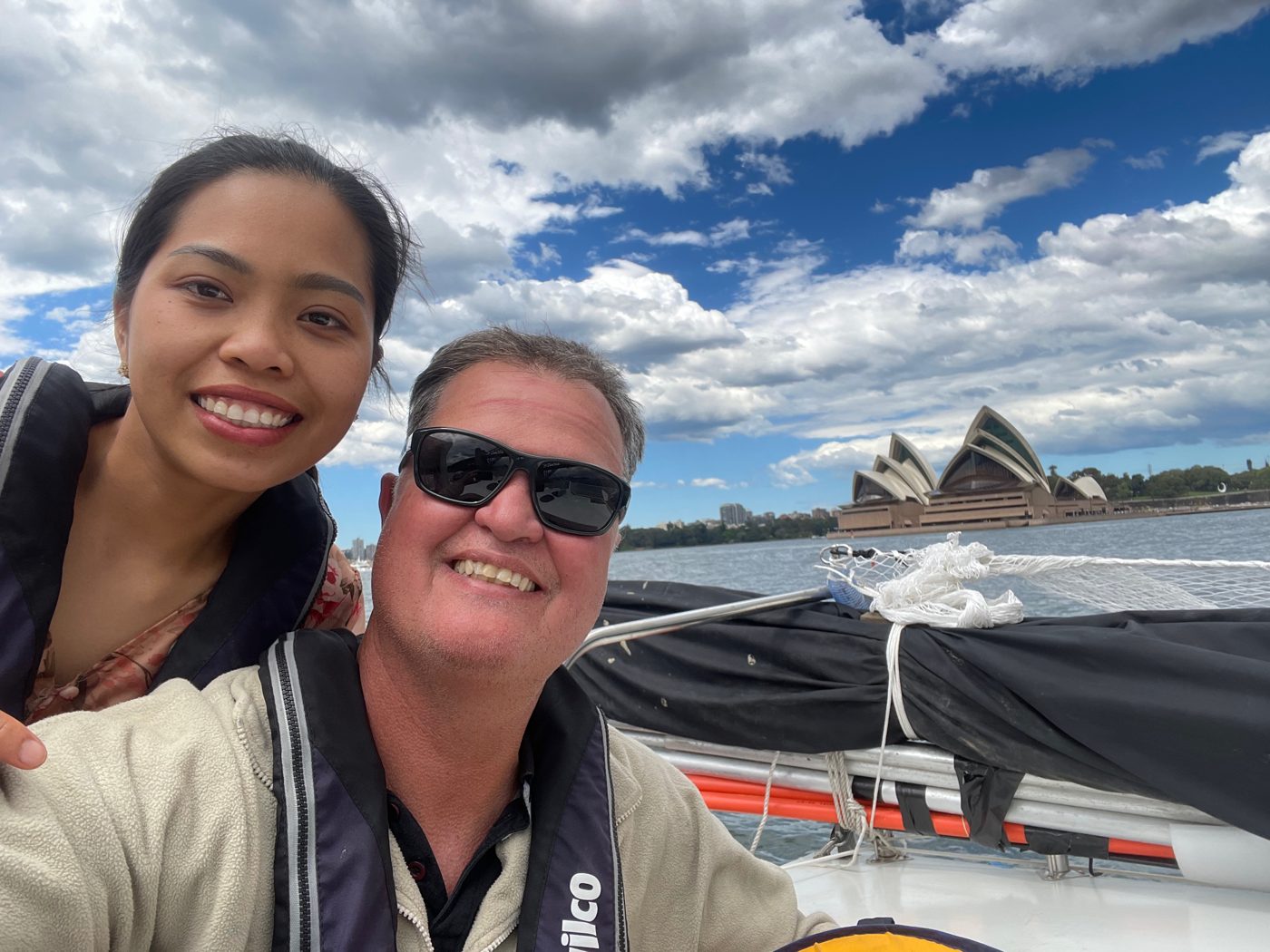 Time: more valuable than money. With Lyly and Mila on Sydney Harbour.