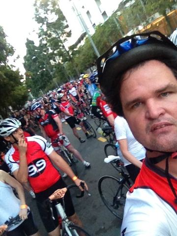 Riding with a few thousand others